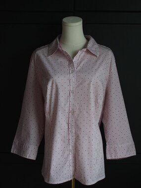 Basic Editions | Cotton Blend 3/4 Sleeve Shirt
